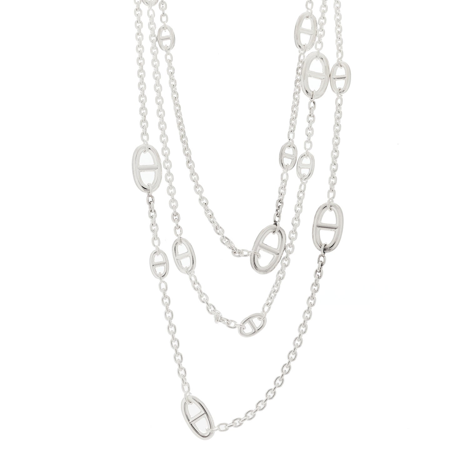 Hermes Sterling Silver Farandole Necklace 160 1 of 6