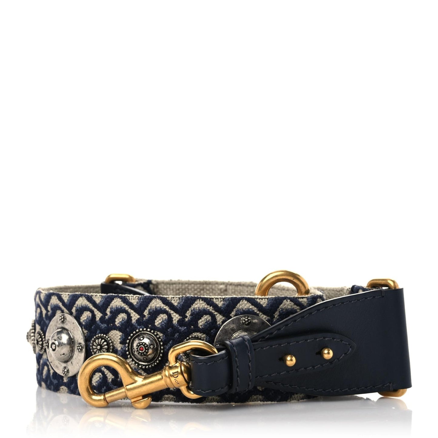 Oblique Studded Shoulder Strap Blue
