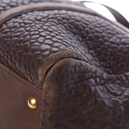 Saint Laurent Pebbled Lambskin Sac Bowly Dark Brown 11 of 14