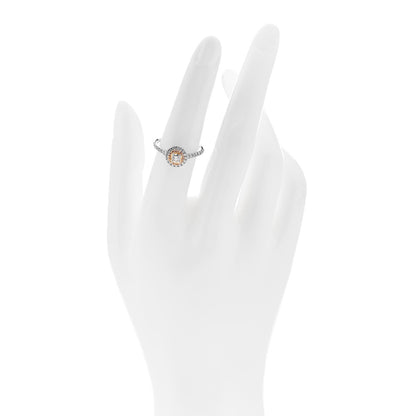 Tiffany Platinum 18K Rose Gold Pink Diamond Soleste Engagement Ring 52 6 2 of 5