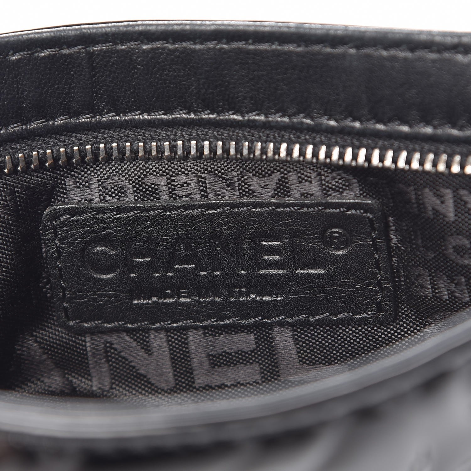 Chanel Patent Camellia Embossed Pochette Black 7 of 8