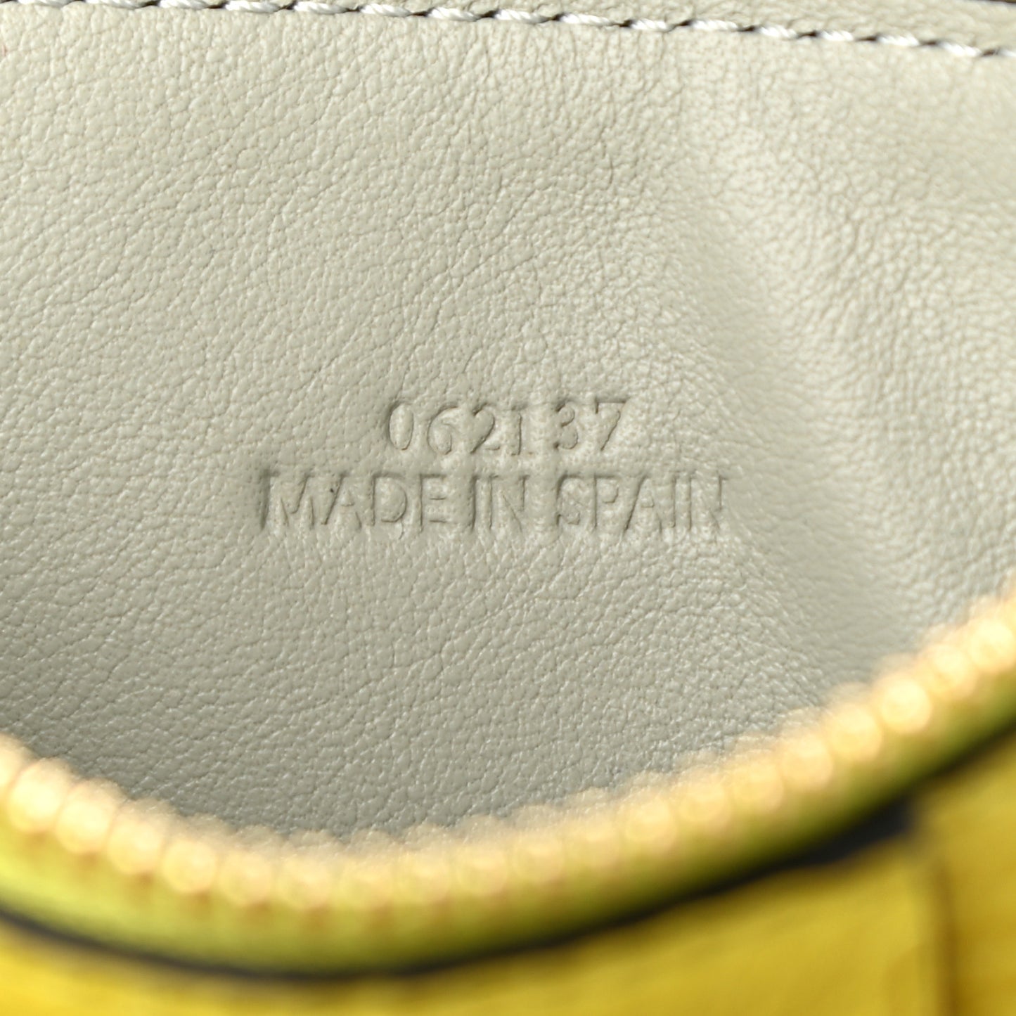 Soft Grained Calfskin Coin Card Holder Lime Yellow Avocado