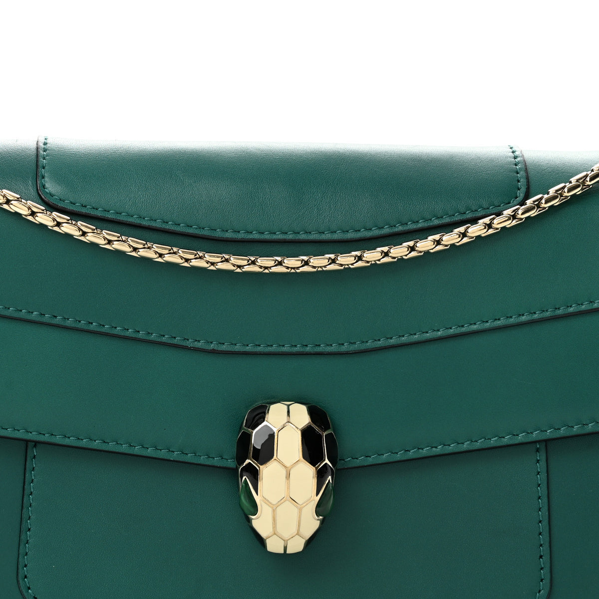 Calfskin Serpenti Forever Shoulder Bag Emerald Green