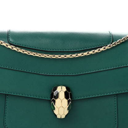 Bulgari Calfskin Serpenti Forever Shoulder Bag Emerald Green 8 of 12