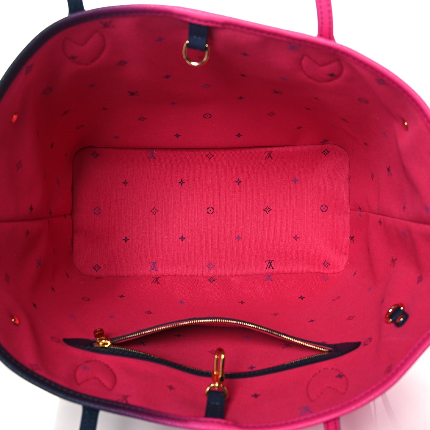 Monogram Giant Spring In The City Neverfull MM Midnight Fuchsia