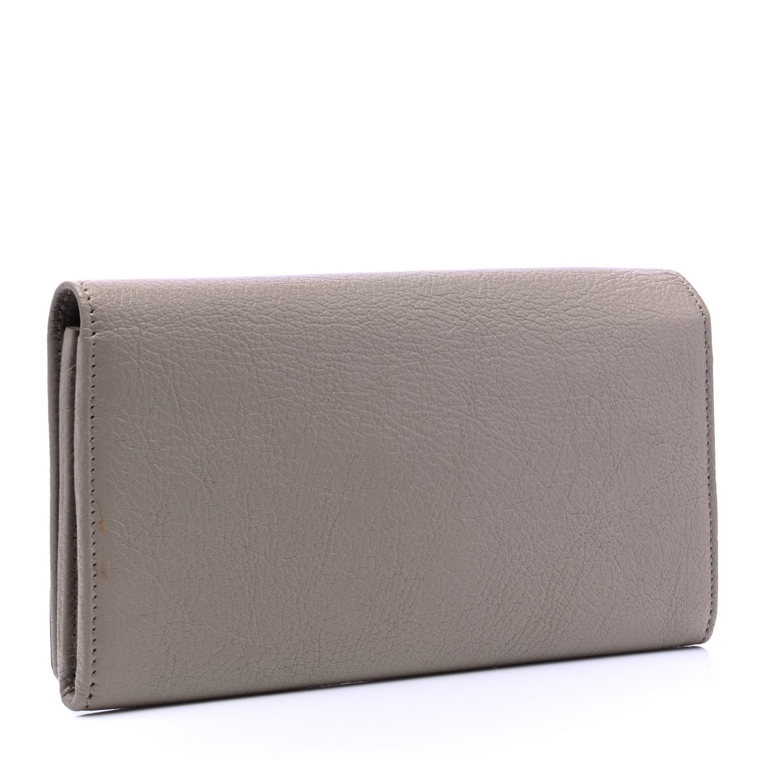 Balenciaga Chevre Gold Metallic Edge Hardware Zip Around Wallet Gris Taupe 2 of 5