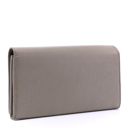Balenciaga Chevre Gold Metallic Edge Hardware Zip Around Wallet Gris Taupe 2 of 5
