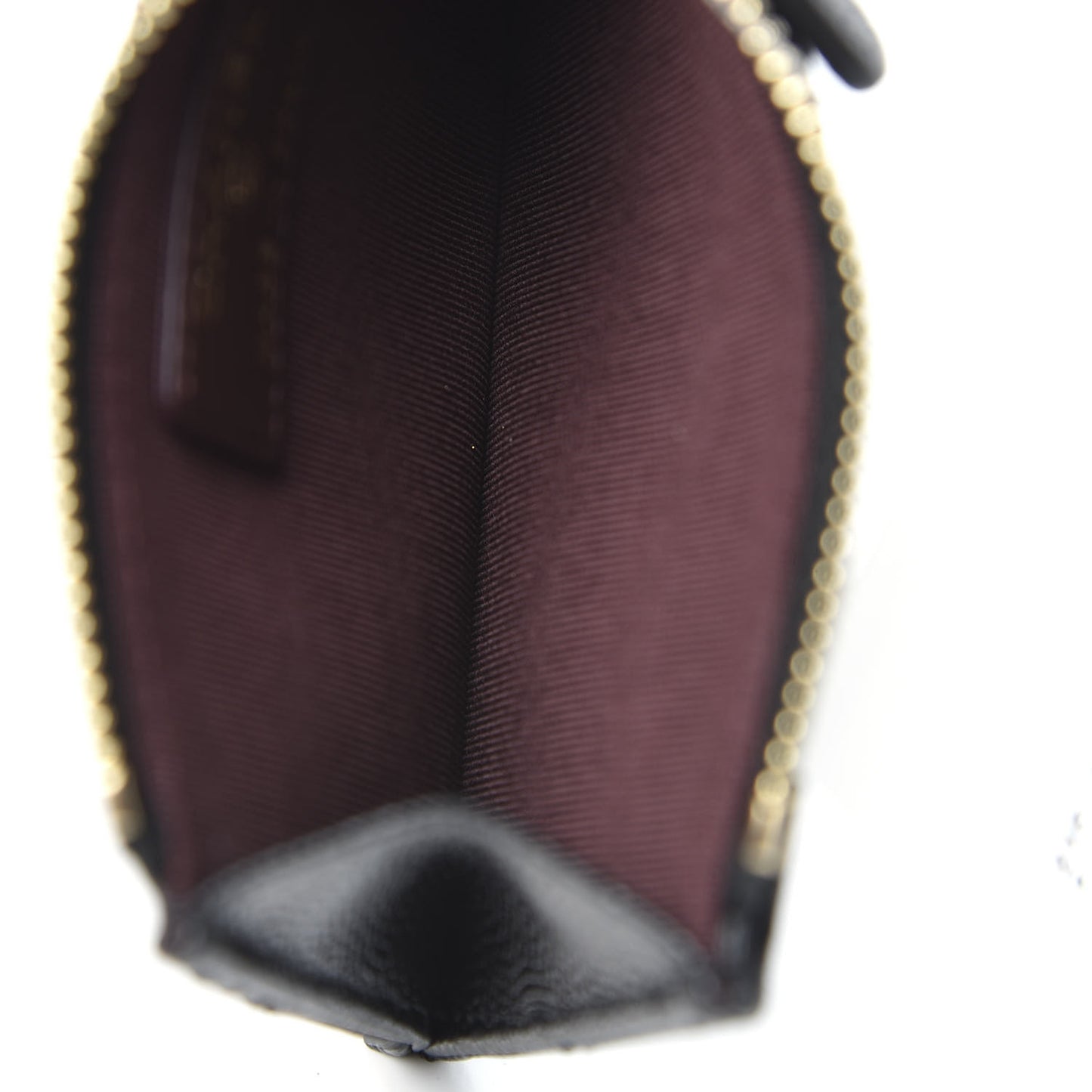 Caviar Quilted CC Zip Card Holder Black