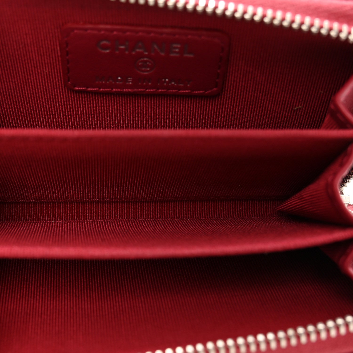 Chanel Caviar Quilted Zip Coin Purse Dark Pink 5 of 8