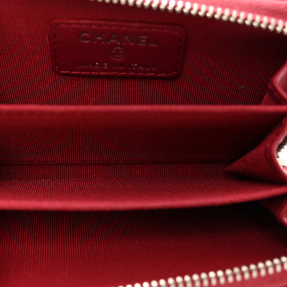 Chanel Caviar Quilted Zip Coin Purse Dark Pink 5 of 8