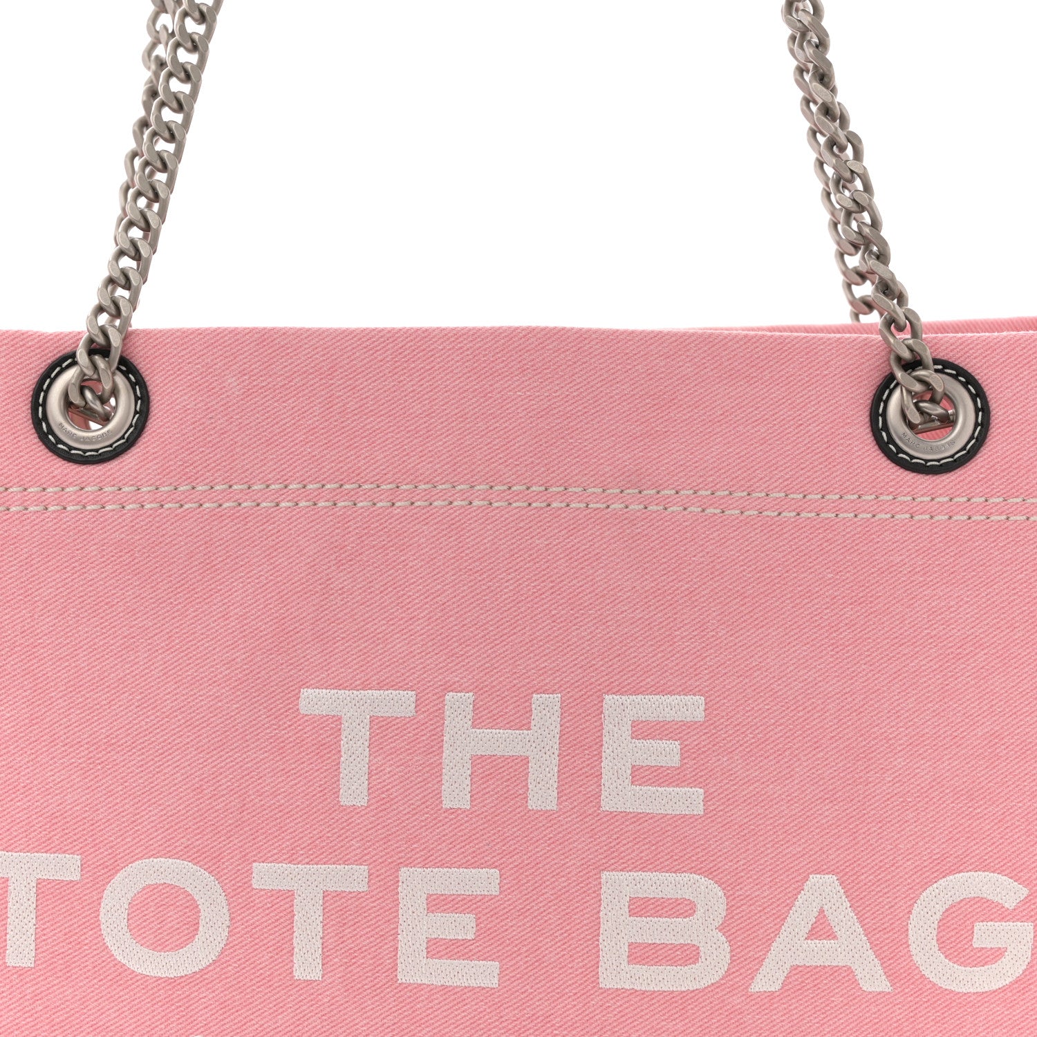 Marc Jacobs Denim Canvas Medium Chain Bag Ribbon Pink 8 of 11