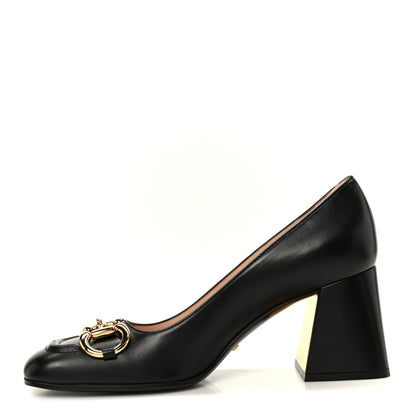 Gucci Malaga Kid Horsebit 75mm Pumps 38 Black 1 of 10
