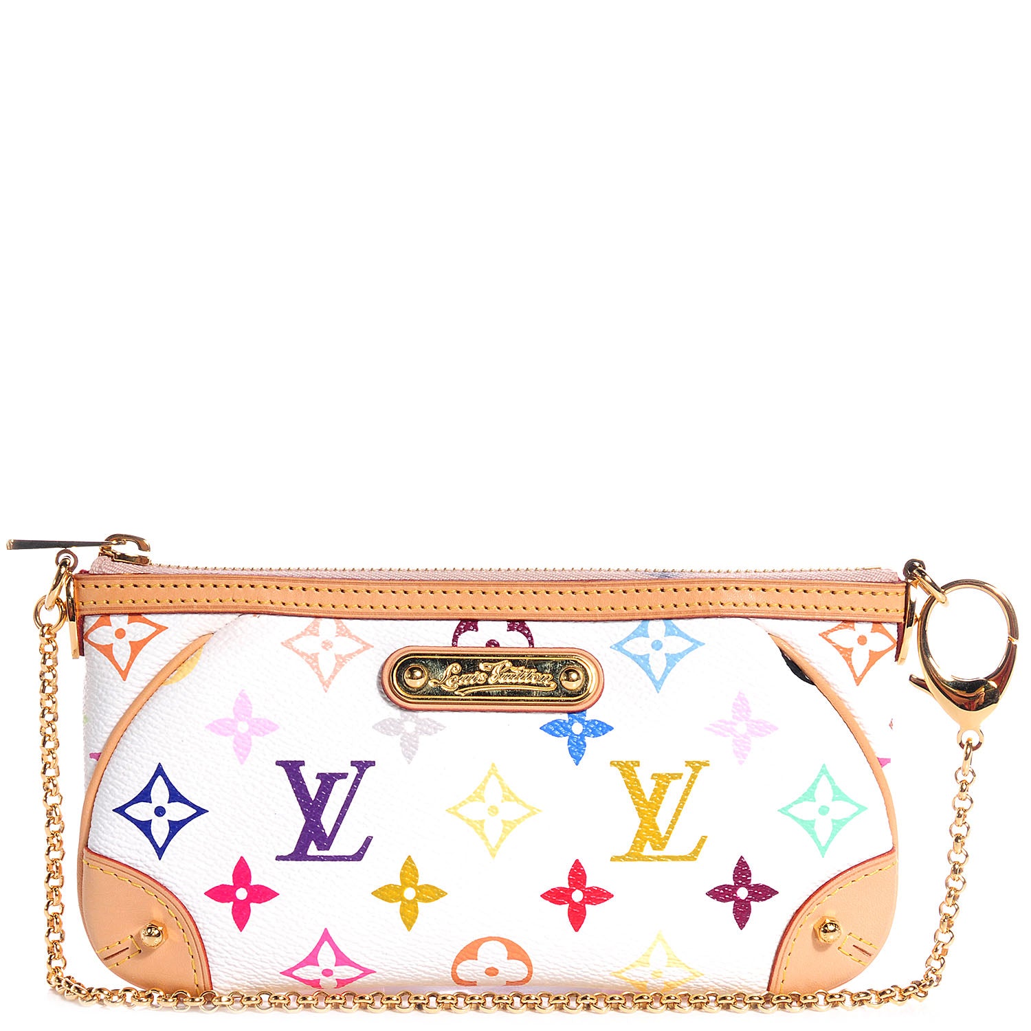 Louis Vuitton Monogram Multicolor Pochette Milla MM White 1 of 8