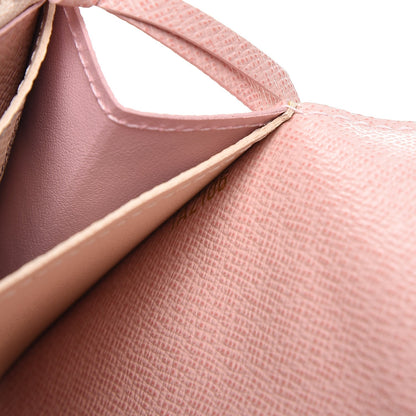 Louis Vuitton Damier Azur Emilie Wallet Rose Ballerine 7 of 8