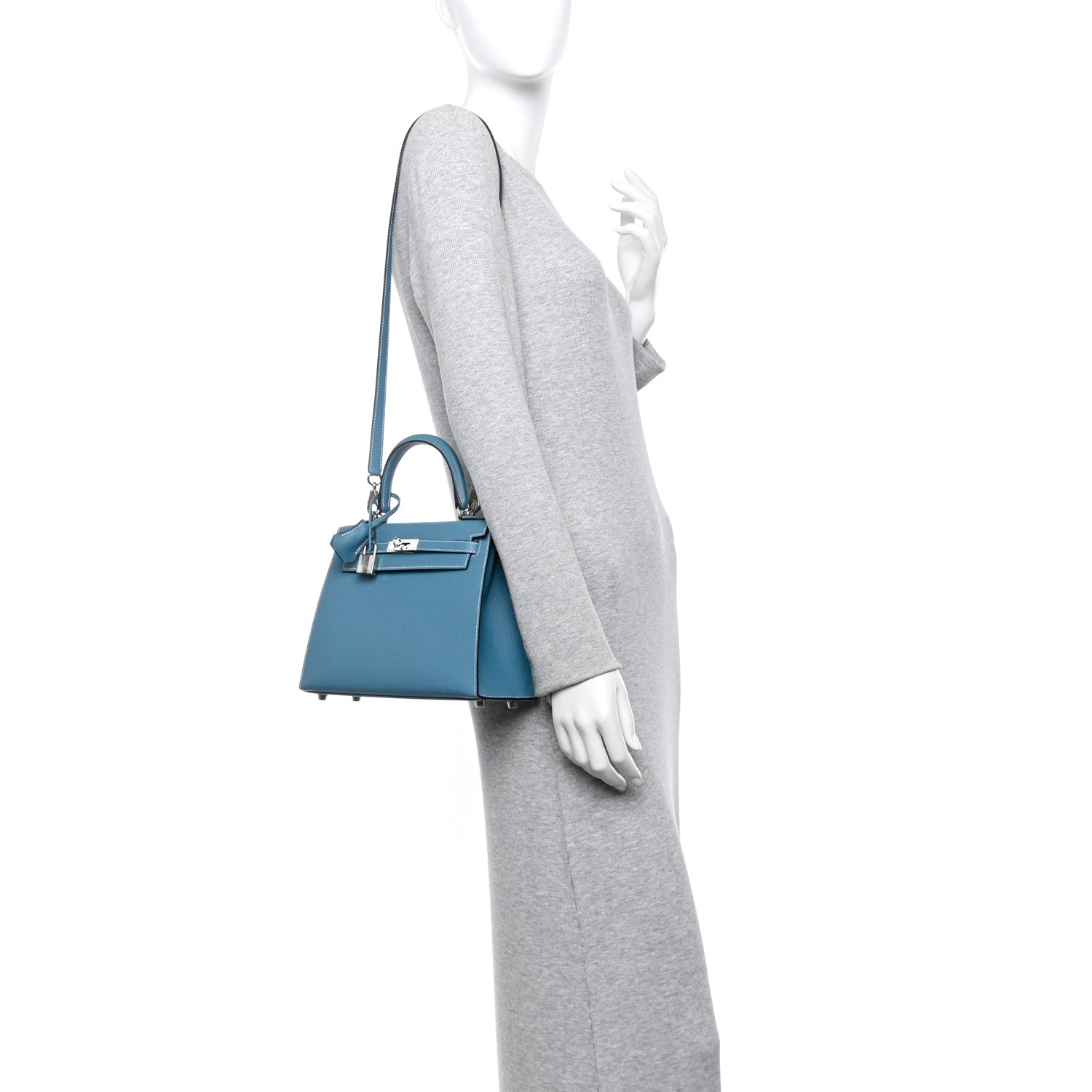 Hermes Epsom Kelly Sellier 25 New Blue Jean 2 of 11