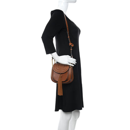 Chloe Calfskin Braided Mini Hudson Shoulder Bag Caramel 2 of 10