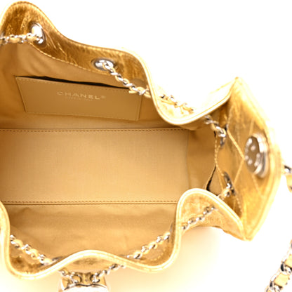 Chanel Metallic Aged Calfskin Mini Chanel 25 Handbag Gold 5 of 13