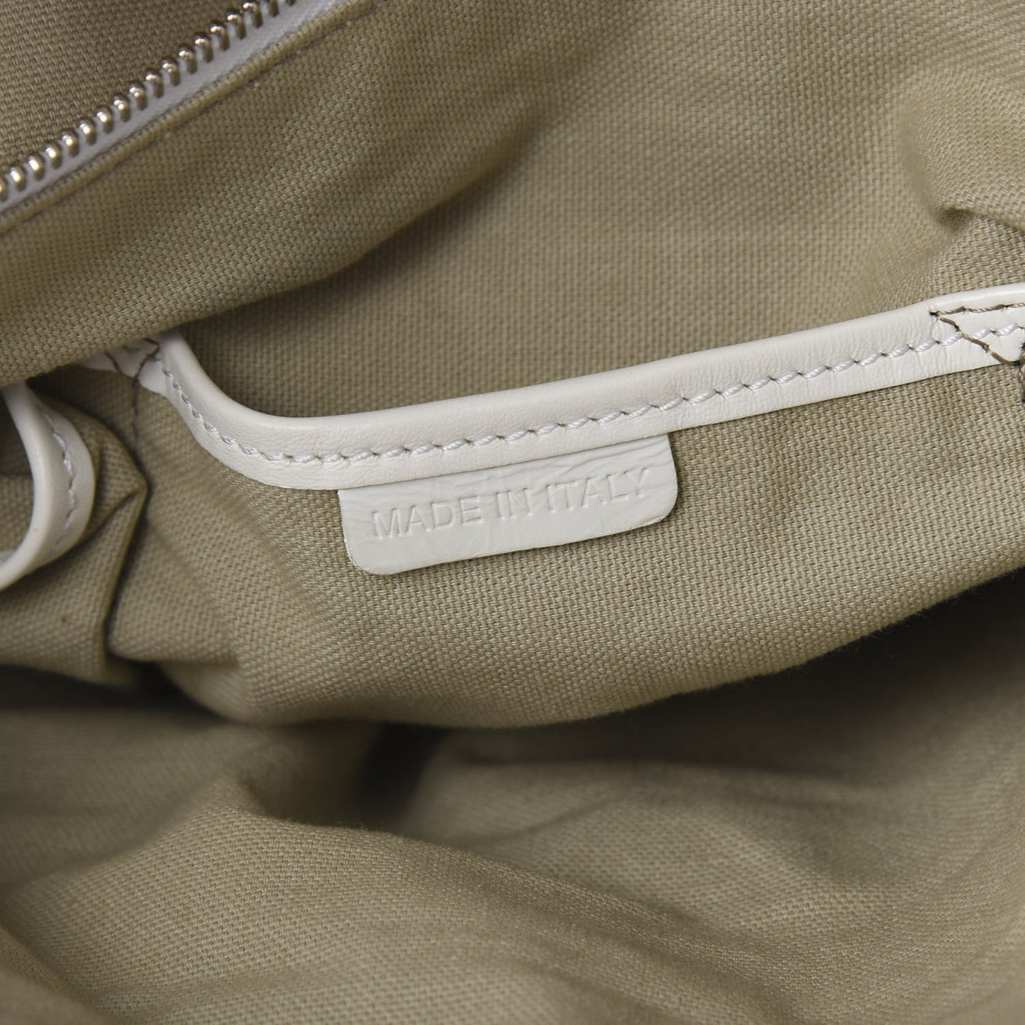 Canvas Mega Check Satchel White