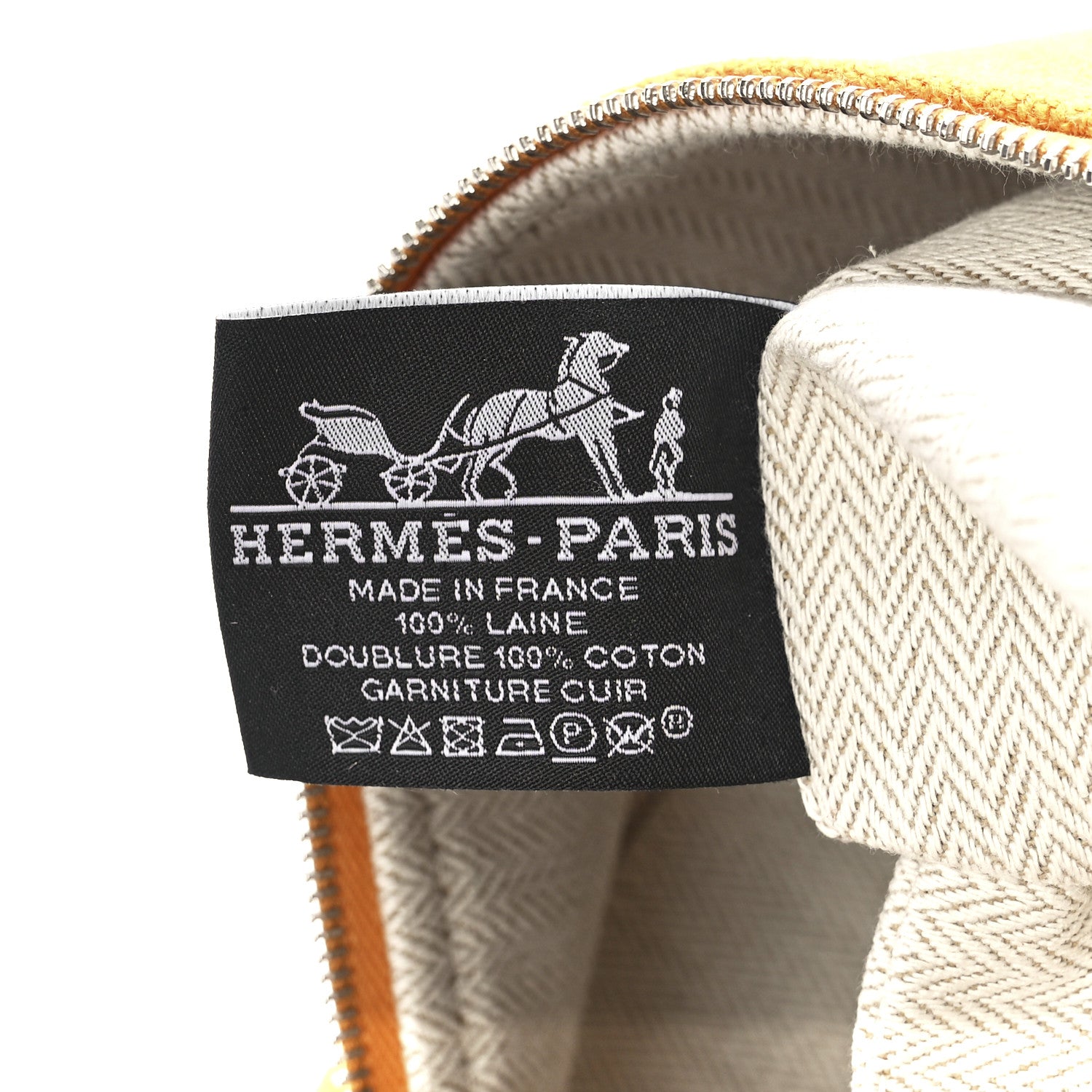 Hermes Wool Large Bride-A-Brac Pouch Coral Ocher Blue 5 of 9