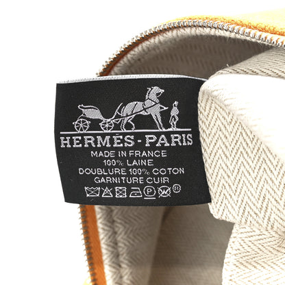 Hermes Wool Large Bride-A-Brac Pouch Coral Ocher Blue 5 of 9