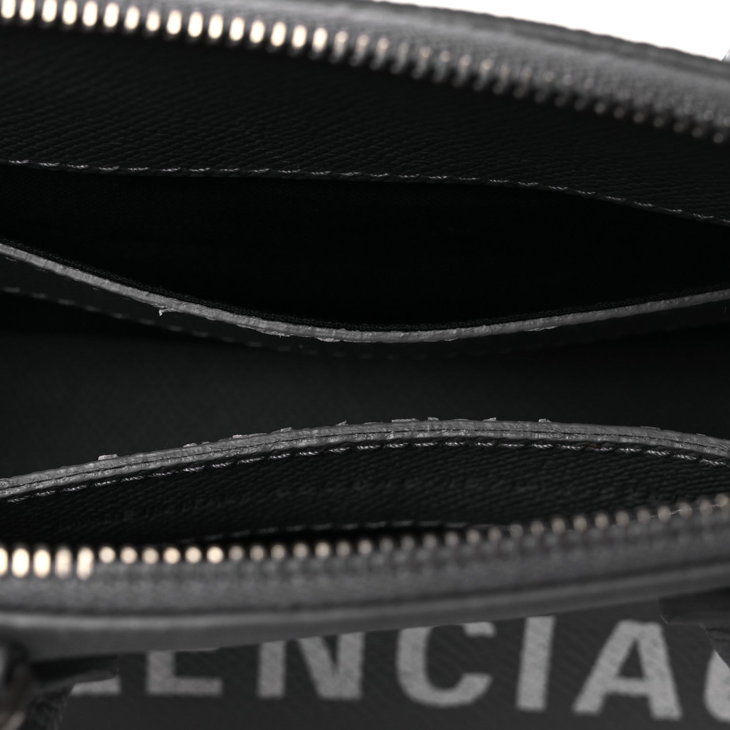 Balenciaga Signature Grained Calfskin Logo XXS Ville Top Handle Bag Gris Perle Fonce White 11 of 12