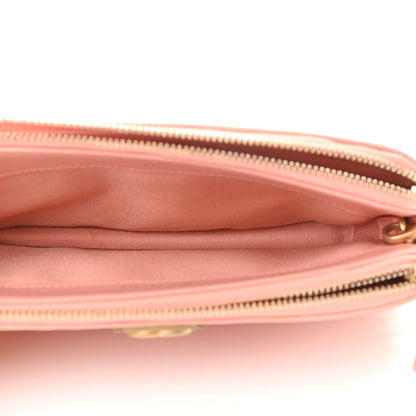 Chanel Caviar Quilted Small Boy Clutch With Chain Light Pink 6 of 13