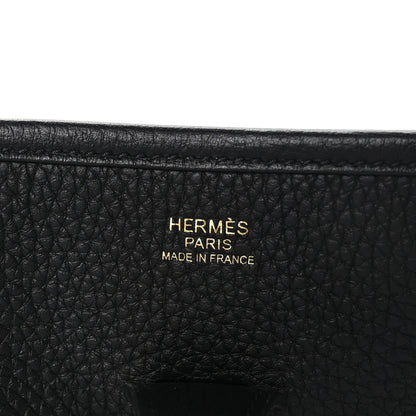 Hermes Taurillon Clemence Evelyne III PM Black 6 of 10