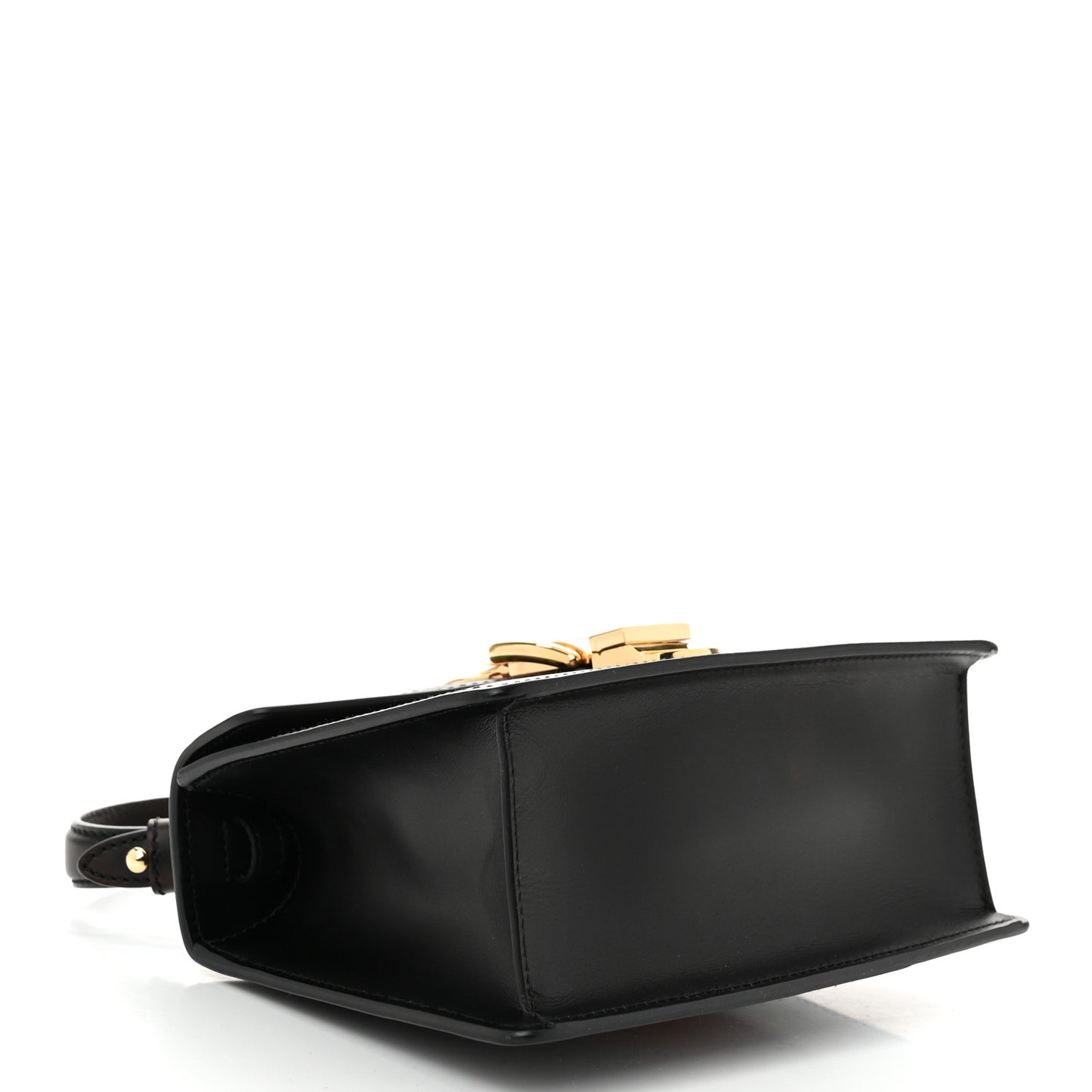 Calfskin Mini Sylvie Top Handle Bag Black