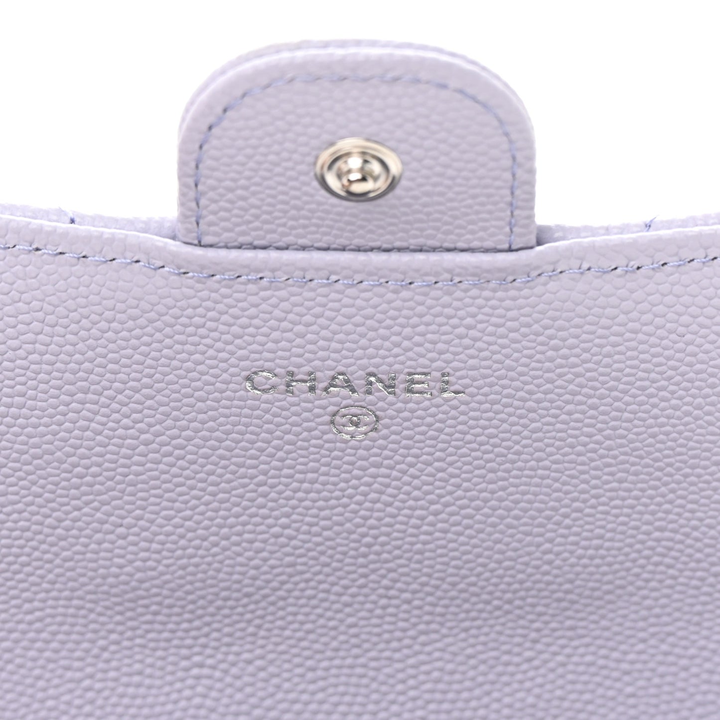 Caviar Quilted Large Gusset Flap Wallet Purple