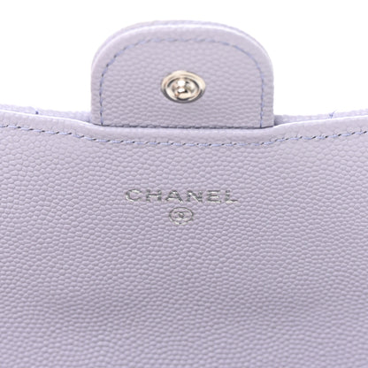 Chanel Caviar Quilted Large Gusset Flap Wallet Purple 6 of 10