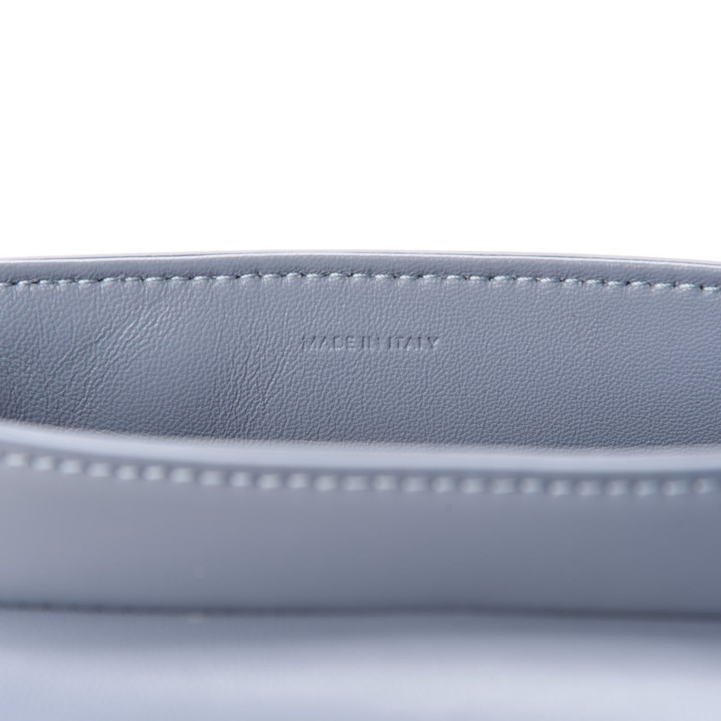 Natural Calfskin Besace Small 16 Arctic Blue