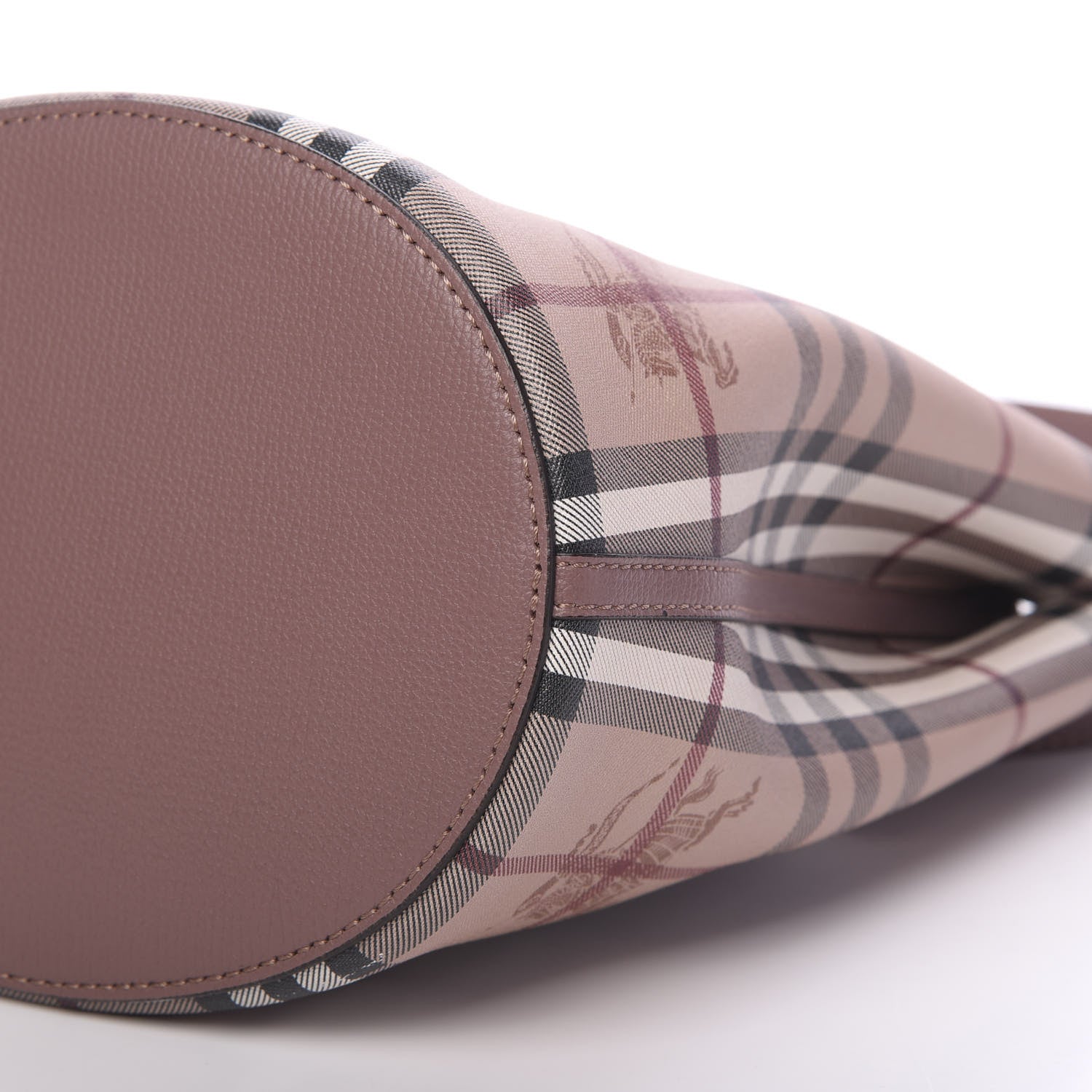 Burberry Haymarket Check Colours Small Lorne Bucket Crossbody Light Elderberry 10 of 12
