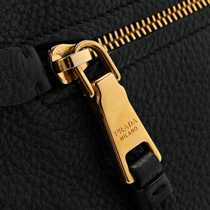 Prada Vitello Daino Crossbody Bag Black 12 of 13