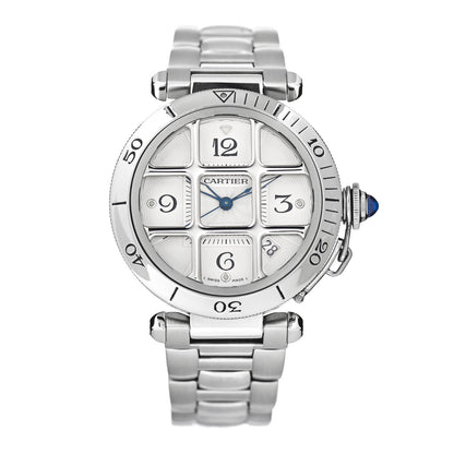 Cartier Stainless Steel 38mm Pasha C Grille Automatic Watch 1 of 4