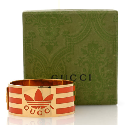 Gucci X ADIDAS Metal Enamel Cuff Bracelet S Orange 6 of 6