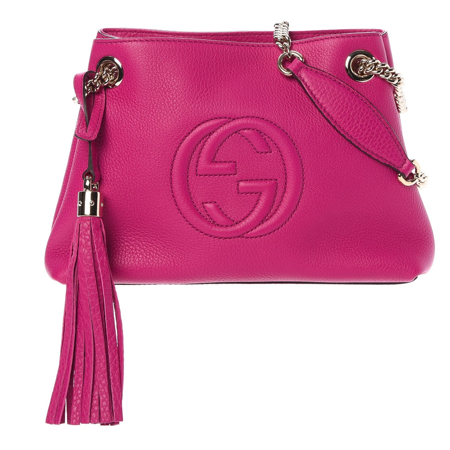 Cellarius Calfskin Small Soho Chain Shoulder Bag Bright Bouganville