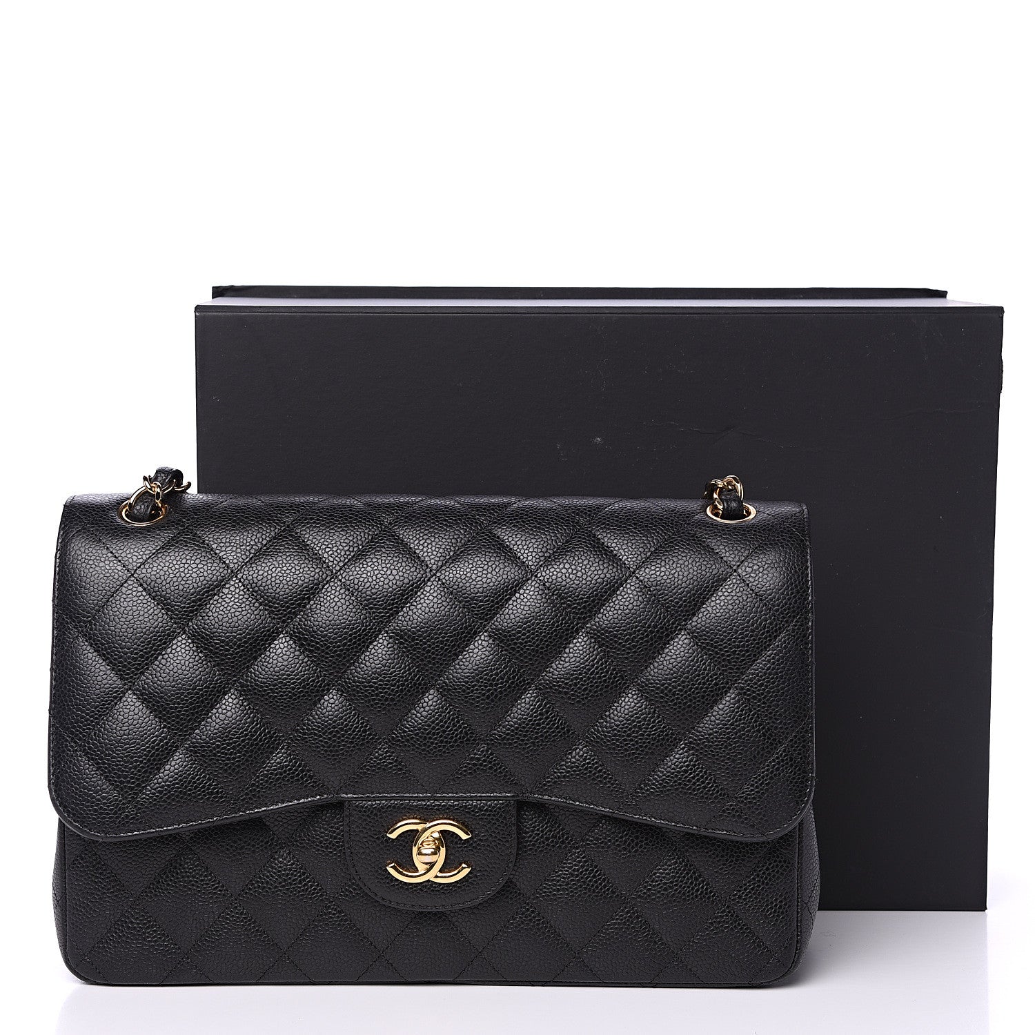 Chanel Caviar Quilted Jumbo Double Flap Black 13 of 13