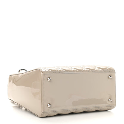 Christian Dior Patent Cannage Medium Lady Dior Beige 4 of 10
