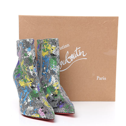 Christian Louboutin Paillette Splash So Kate Booty 85 Ankle Boots 37.5 Silver Multicolor 8 of 8