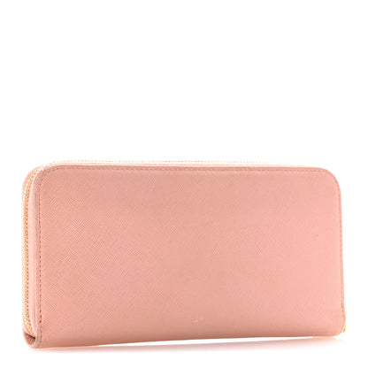 Prada Saffiano Fiocco Bow Zip Around Wallet Orchidea 3 of 14