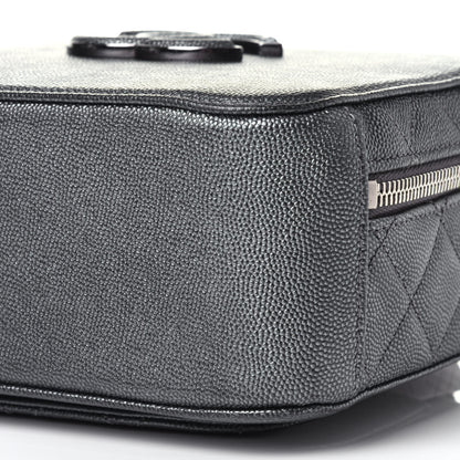 Chanel Metallic Caviar Small Coco Curve Vanity Bag Black Ruthenium 8 of 11