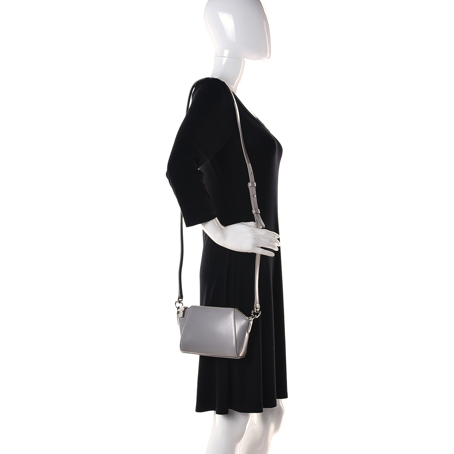 Givenchy Sugar Goatskin Nano Antigona Pearl Grey 2 of 12