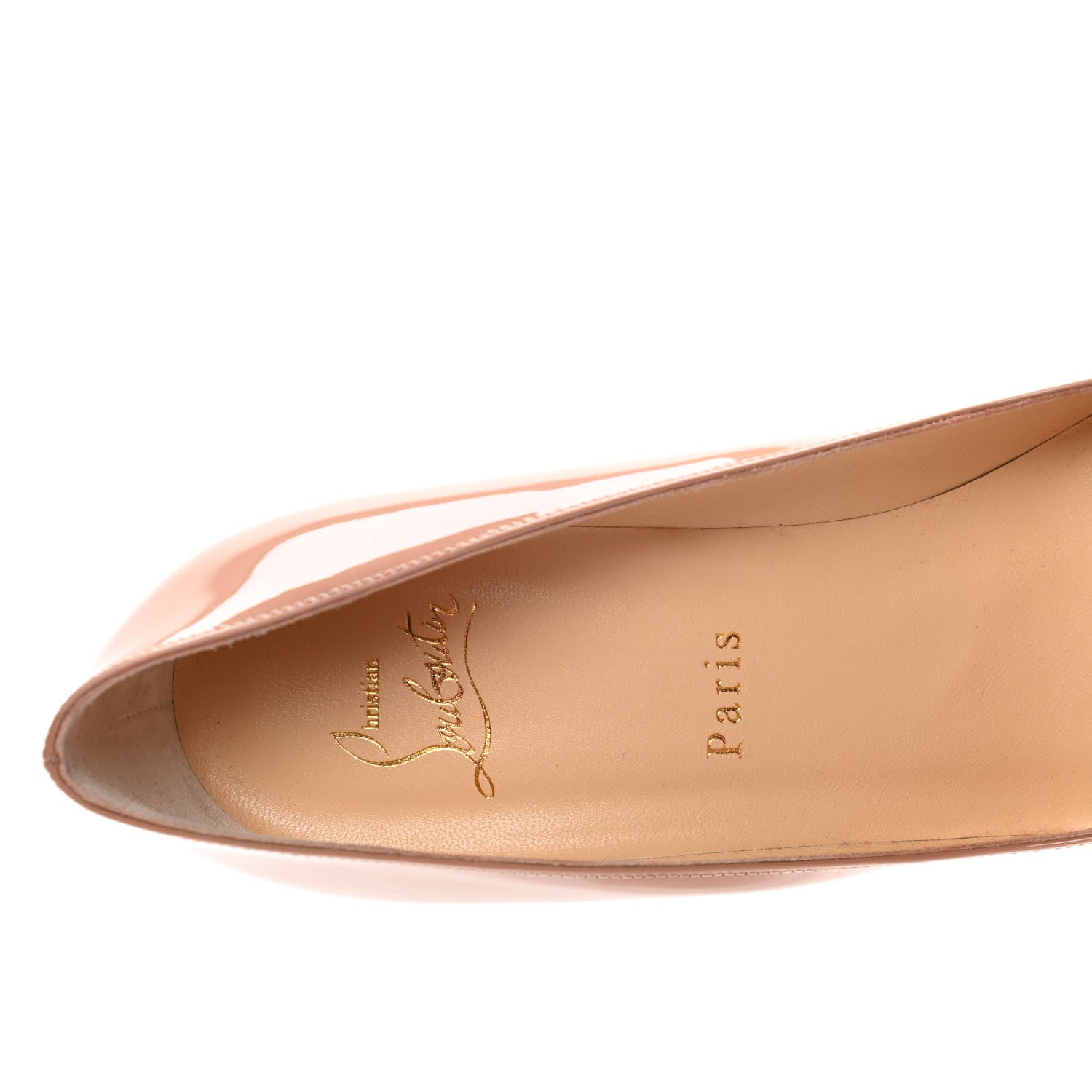 Christian Louboutin Patent Pigalle Follies 85 Pumps 38 Nude 9 of 10