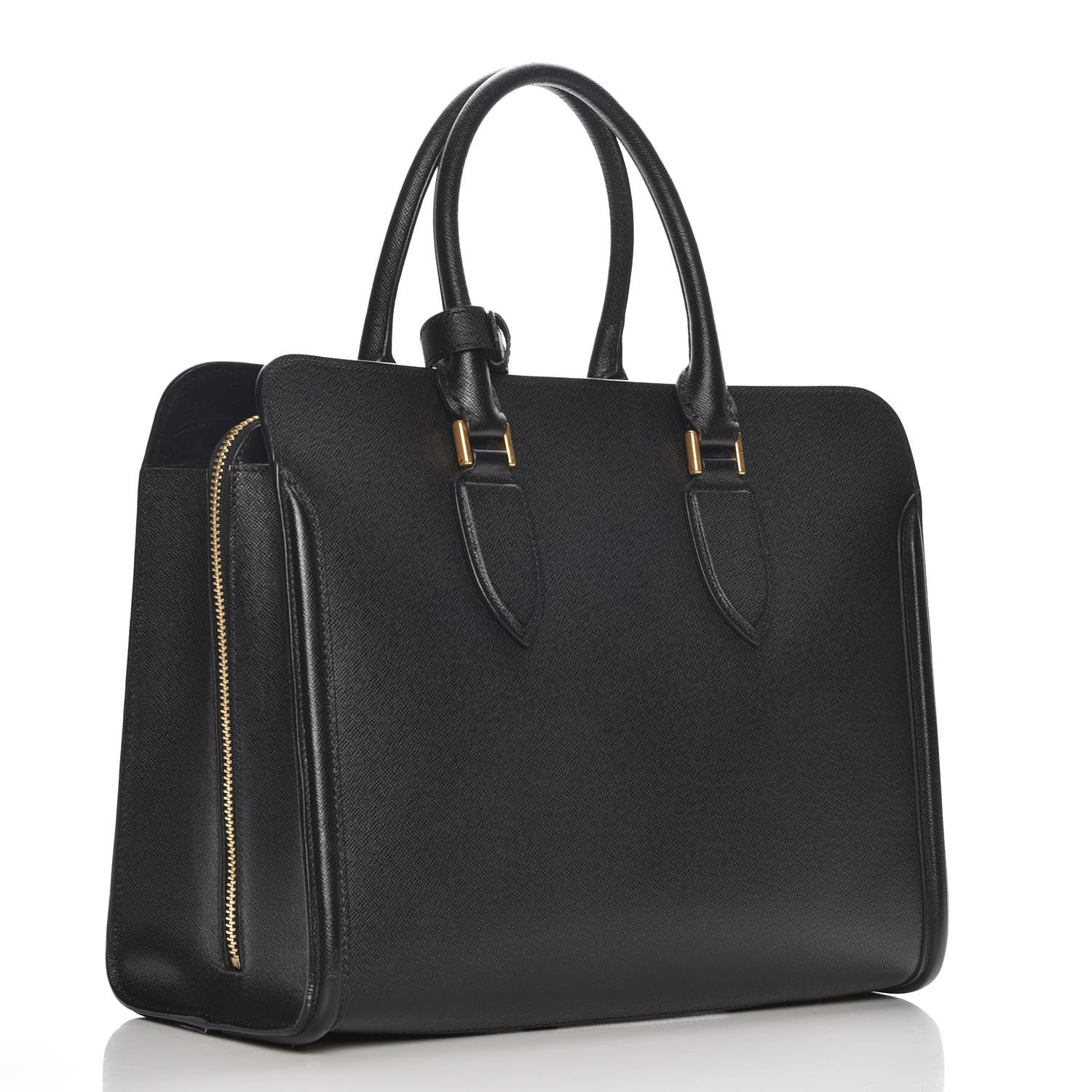 Alexander McQueen Saffiano Heroine Open Tote Black 3 of 9