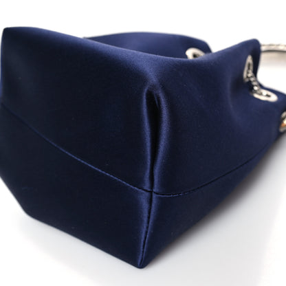 Jimmy Choo Satin Crystal Embellished Bon Bon Bag Navy Blue 9 of 9
