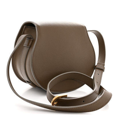 Chloe Grained Calfskin Small Marcie Saddle Bag Dark Khaki 3 of 11