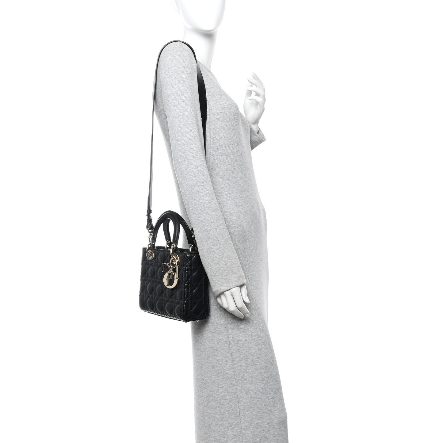 Lambskin Cannage Small My ABCDior Lady Dior Black