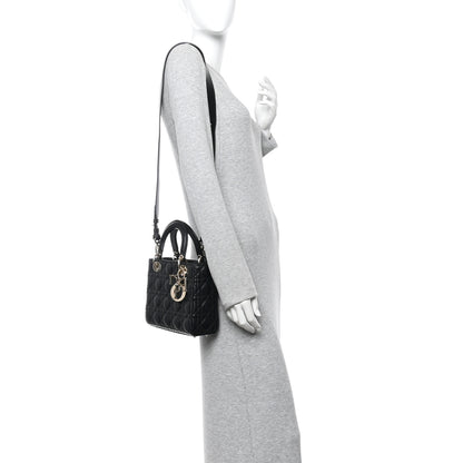 Christian Dior Lambskin Cannage Small My ABCDior Lady Dior Black 2 of 11