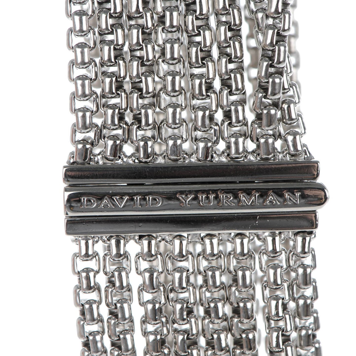 Sterling Silver Eight-Row Box Chain Bracelet