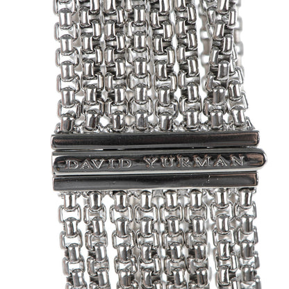 David Yurman Sterling Silver Eight-Row Box Chain Bracelet 4 of 6